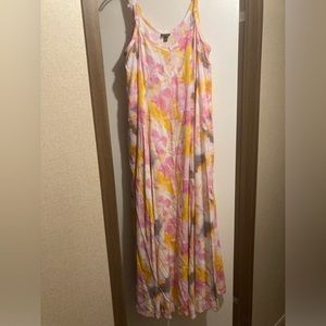 Multicolor Sleeveless Maxi Dress